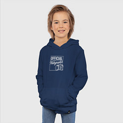Толстовка детская хлопковая Официальный фотограф, цвет: тёмно-синий — фото 2