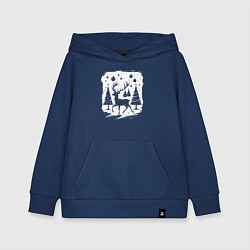 Детская толстовка-худи Олень в новогоднем лесу