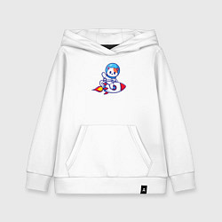 Детская толстовка-худи Котик на ракете