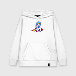 Детская толстовка-худи Собачка на ракете