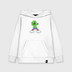 Детская толстовка-худи Пришелец на радуге