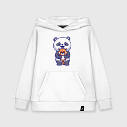 Детская толстовка-худи Две панды