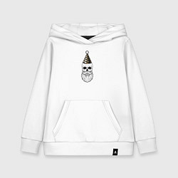 Детская толстовка-худи Бородатый череп в колпаке