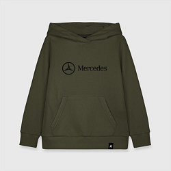 Толстовка детская хлопковая Mercedes Logo, цвет: хаки