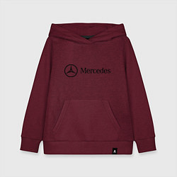 Толстовка детская хлопковая Mercedes Logo, цвет: меланж-бордовый