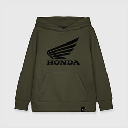Толстовка детская хлопковая Honda Motor, цвет: хаки