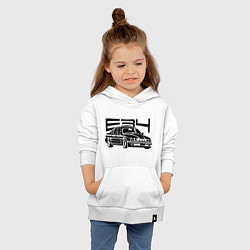 Толстовка детская хлопковая BMW E34, цвет: белый — фото 2