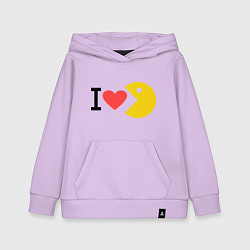 Толстовка детская хлопковая I love Packman, цвет: лаванда
