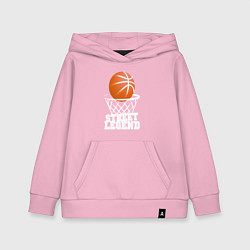 Толстовка детская хлопковая Баскетбол, цвет: светло-розовый