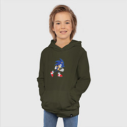 Толстовка детская хлопковая Sonic the Hedgehog, цвет: хаки — фото 2