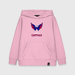 Толстовка детская хлопковая Washington Capitals, цвет: светло-розовый