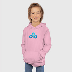 Толстовка детская хлопковая Cloud9 Foil Металлический эффект, цвет: светло-розовый — фото 2