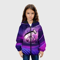 Куртка с капюшоном детская Pokeball: Violet, цвет: 3D-черный — фото 2