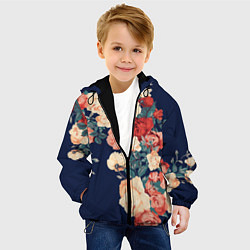 Куртка с капюшоном детская Fashion flowers, цвет: 3D-черный — фото 2