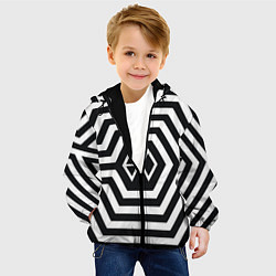 Куртка с капюшоном детская EXO Geometry, цвет: 3D-черный — фото 2