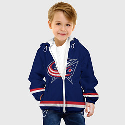 Куртка с капюшоном детская Columbus Blue Jackets, цвет: 3D-белый — фото 2