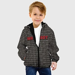 Куртка с капюшоном детская Mr. Robot: Binary code, цвет: 3D-черный — фото 2