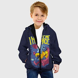 Куртка с капюшоном детская Небольшой отдых, цвет: 3D-черный — фото 2