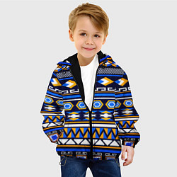 Куртка с капюшоном детская Этнический узор, цвет: 3D-черный — фото 2