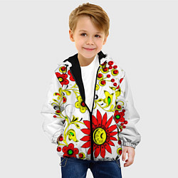 Куртка с капюшоном детская Хохлома, цвет: 3D-черный — фото 2