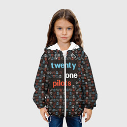 Куртка с капюшоном детская Twenty One Pilots, цвет: 3D-белый — фото 2