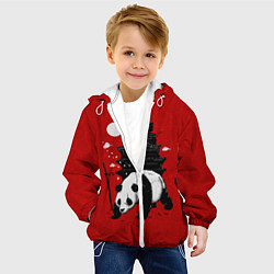 Куртка с капюшоном детская Panda Warrior, цвет: 3D-белый — фото 2