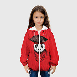 Куртка с капюшоном детская Панда пират, цвет: 3D-белый — фото 2