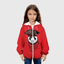 Куртка с капюшоном детская Панда пират, цвет: 3D-белый — фото 2