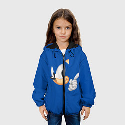 Куртка с капюшоном детская Соник, цвет: 3D-черный — фото 2