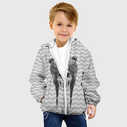 Куртка с капюшоном детская Мертвый шаман, цвет: 3D-белый — фото 2