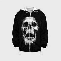 Куртка с капюшоном детская Evil Skull, цвет: 3D-белый