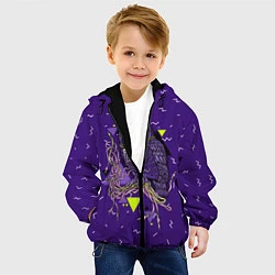 Куртка с капюшоном детская Сова хипстер, цвет: 3D-черный — фото 2