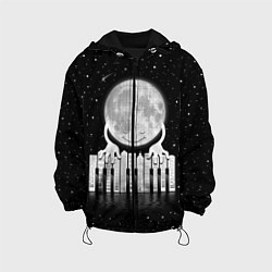 Куртка с капюшоном детская Лунная мелодия, цвет: 3D-черный