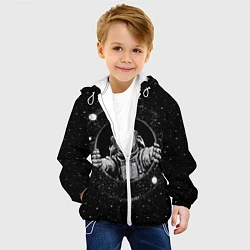Куртка с капюшоном детская Черная дыра, цвет: 3D-белый — фото 2