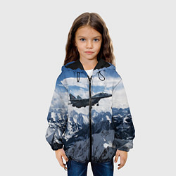 Куртка с капюшоном детская Космические войска 10, цвет: 3D-черный — фото 2