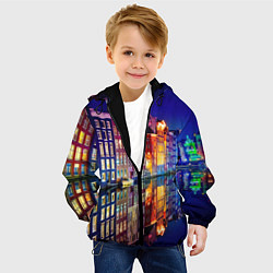 Куртка с капюшоном детская Амстердама - Нидерланды, цвет: 3D-черный — фото 2