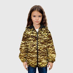 Куртка с капюшоном детская Золотой, цвет: 3D-черный — фото 2