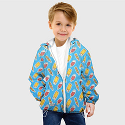 Куртка с капюшоном детская Сладкие мороженки, цвет: 3D-белый — фото 2