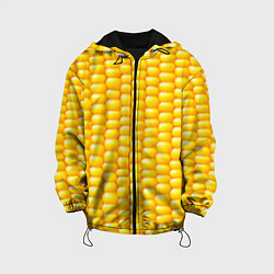 Куртка с капюшоном детская Сладкая вареная кукуруза, цвет: 3D-черный