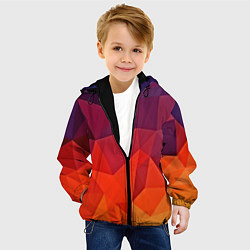 Куртка с капюшоном детская Geometric, цвет: 3D-черный — фото 2