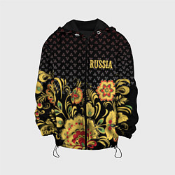 Куртка с капюшоном детская Russia: black edition, цвет: 3D-черный