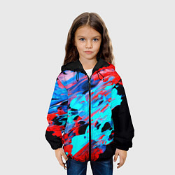 Куртка с капюшоном детская Краски лета, цвет: 3D-черный — фото 2