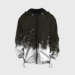 Куртка с капюшоном детская Ночная полянка, цвет: 3D-черный