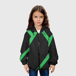 Куртка с капюшоном детская Диагонали, цвет: 3D-черный — фото 2