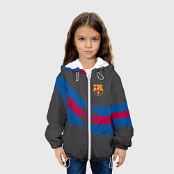 Куртка с капюшоном детская Barcelona FC: Dark style, цвет: 3D-белый — фото 2