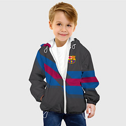 Куртка с капюшоном детская Barcelona FC: Dark style, цвет: 3D-белый — фото 2