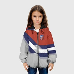 Куртка с капюшоном детская Atletico FC: Grey style, цвет: 3D-черный — фото 2