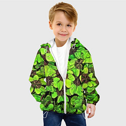 Куртка с капюшоном детская Clover pattern, цвет: 3D-белый — фото 2