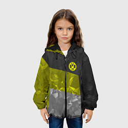Куртка с капюшоном детская BVB FC: Dark polygons, цвет: 3D-черный — фото 2