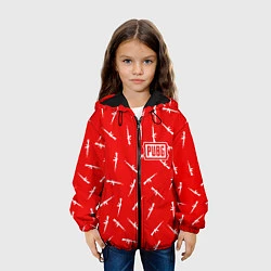 Куртка с капюшоном детская PUBG: Red Weapon, цвет: 3D-черный — фото 2